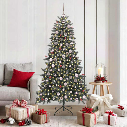 vidaXL Sapin de Noël artificiel Vert 180 cm PVC, plastique et acier