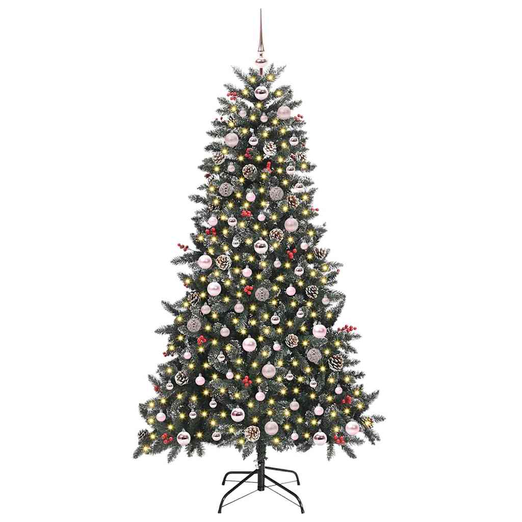 vidaXL Sapin de Noël artificiel Vert 180 cm PVC, plastique et acier