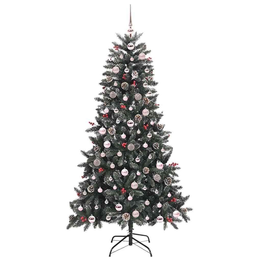 vidaXL Sapin de Noël artificiel Vert 180 cm PVC, plastique et acier