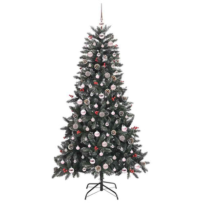vidaXL Sapin de Noël artificiel Vert 180 cm PVC, plastique et acier
