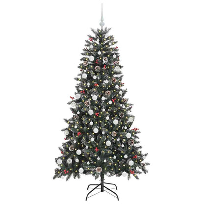 vidaXL Sapin de Noël artificiel vert 180 cm PVC, plastique et acier