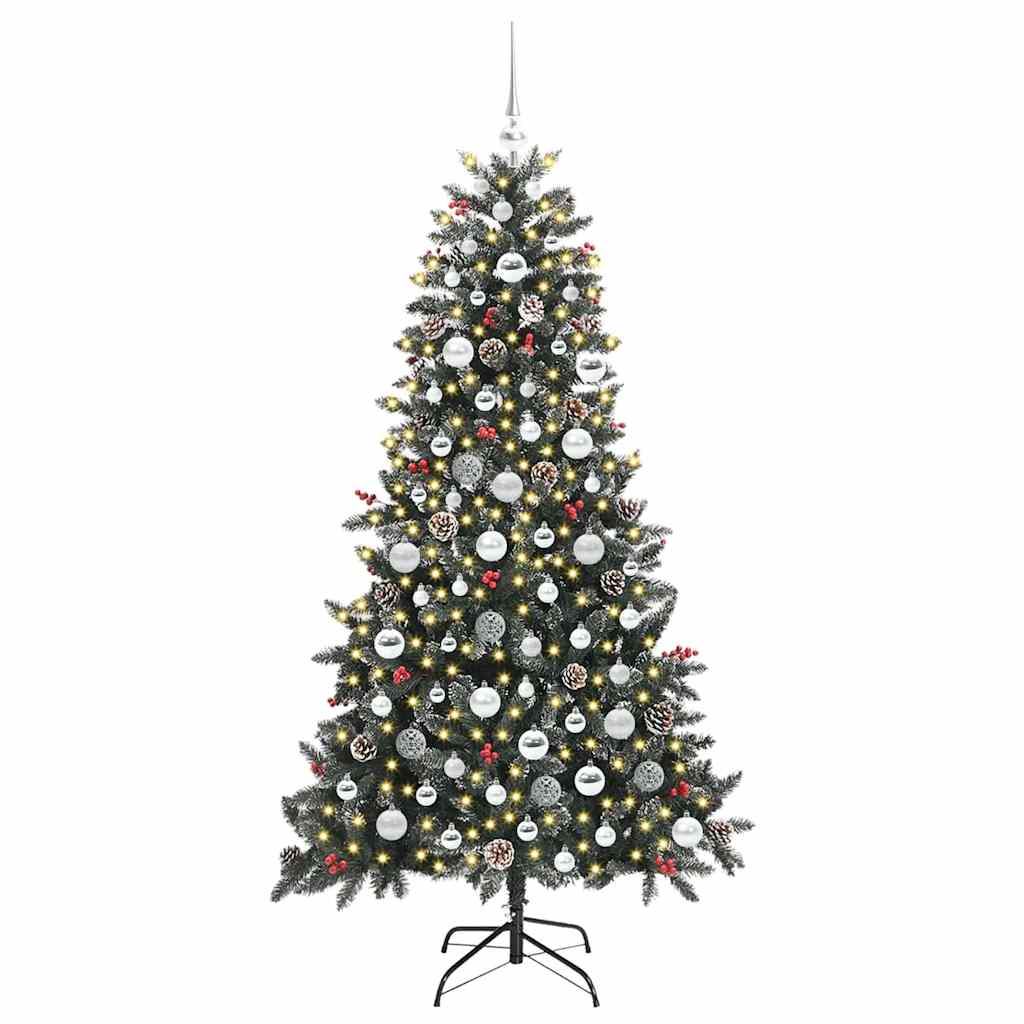 Künstlicher Weihnachtsbaum Grün 180 cm PVC, Plastik und Stahl
