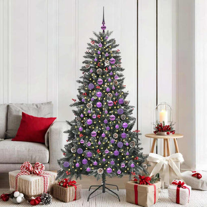 vidaXL Sapin de Noël Artificiel Vert 180 cm PVC, Plastique et Acier