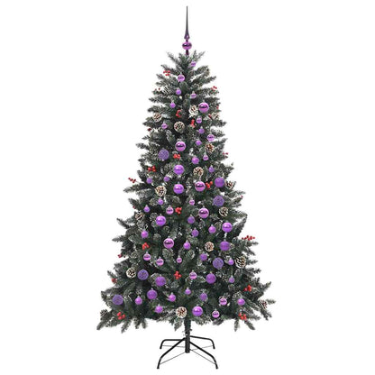 vidaXL Sapin de Noël Artificiel Vert 180 cm PVC, Plastique et Acier