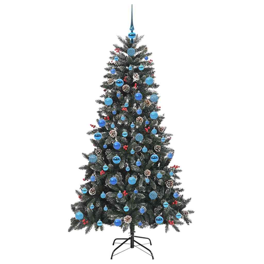 vidaXL Künstlicher Weihnachtsbaum Grün 180 cm PVC, Plastik und Stahl