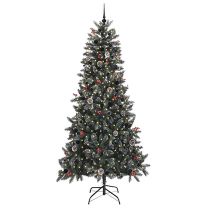 vidaXL Künstlicher Weihnachtsbaum Grün 240 cm PVC, Plastik und Stahl