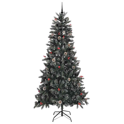 vidaXL Künstlicher Weihnachtsbaum Grün 240 cm PVC, Plastik und Stahl
