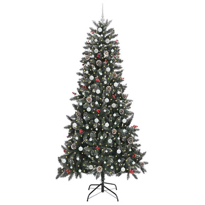 vidaXL Künstlicher Weihnachtsbaum Grün 240 cm PVC, Plastik und Stahl