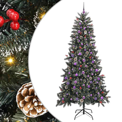 Künstlicher Weihnachtsbaum Grün 240 cm PVC, Plastik und Stahl