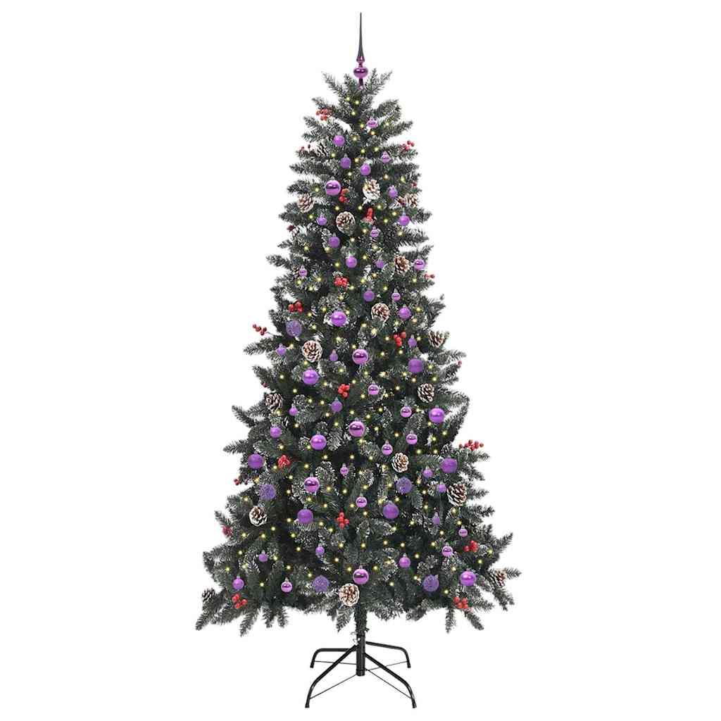 Künstlicher Weihnachtsbaum Grün 240 cm PVC, Plastik und Stahl