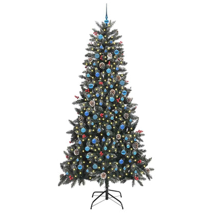 vidaXL Künstlicher Weihnachtsbaum Grün 240 cm PVC, Plastik und Stahl