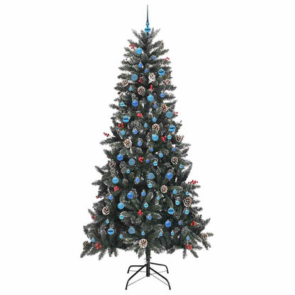vidaXL Künstlicher Weihnachtsbaum Grün 240 cm PVC, Plastik und Stahl