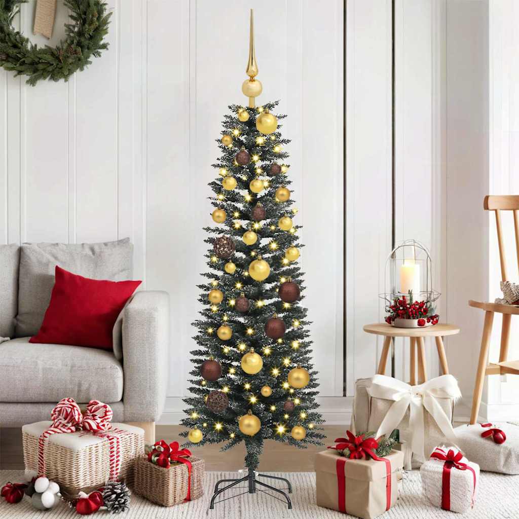 vidaXL Sapin de Noël artificiel avec 150 LED avec support Vert 120 cm