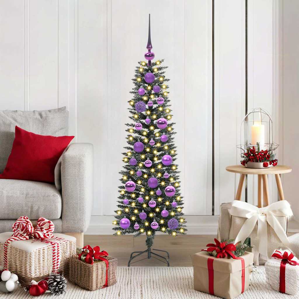 vidaXL Sapin de Noël artificiel avec 150 LED avec support Vert 120 cm