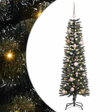 vidaXL Künstlicher Weihnachtsbaum mit 150 LEDs mit Ständer Grün 150 cm