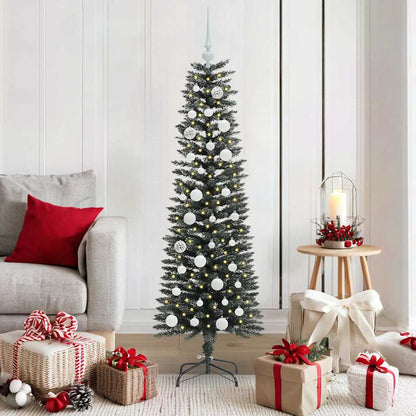 vidaXL Künstlicher Weihnachtsbaum mit 150 LEDs mit Ständer Grün 150 cm