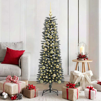 vidaXL Künstlicher Weihnachtsbaum mit 150 LEDs mit Ständer Grün 150 cm