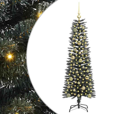 vidaXL Künstlicher Weihnachtsbaum mit 150 LEDs mit Ständer Grün 150 cm