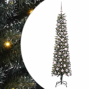 vidaXL Künstlicher Weihnachtsbaum mit 300 LEDs mit Ständer Grün 180 cm