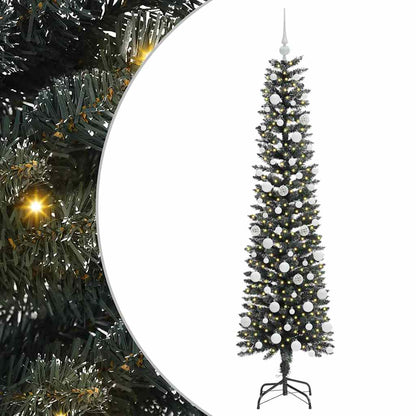 vidaXL Künstlicher Weihnachtsbaum mit 300 LEDs mit Ständer Grün 180 cm