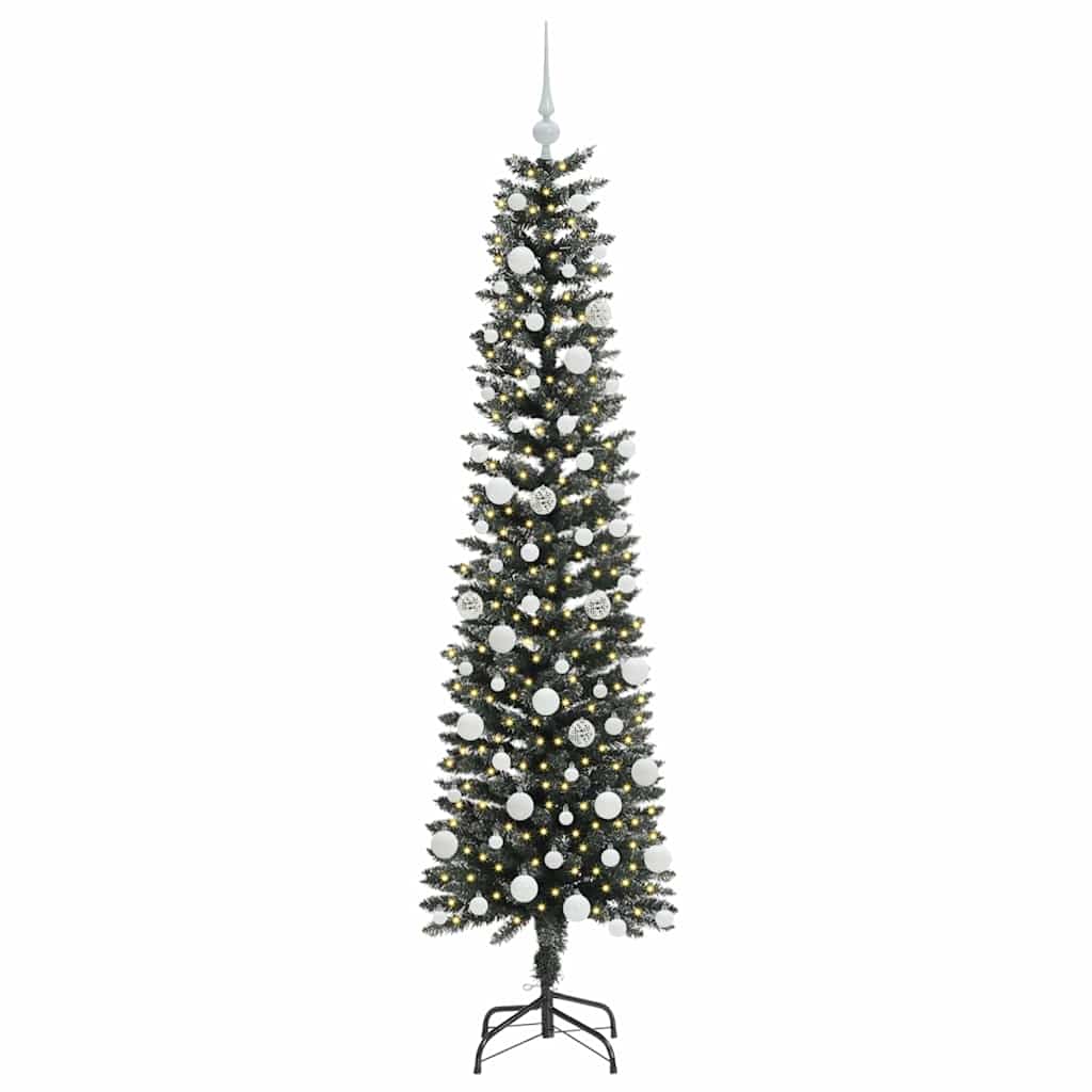 vidaXL Künstlicher Weihnachtsbaum mit 300 LEDs mit Ständer Grün 180 cm