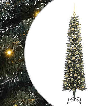 Künstlicher Weihnachtsbaum mit 300 LEDs mit Ständer Grün 180 cm
