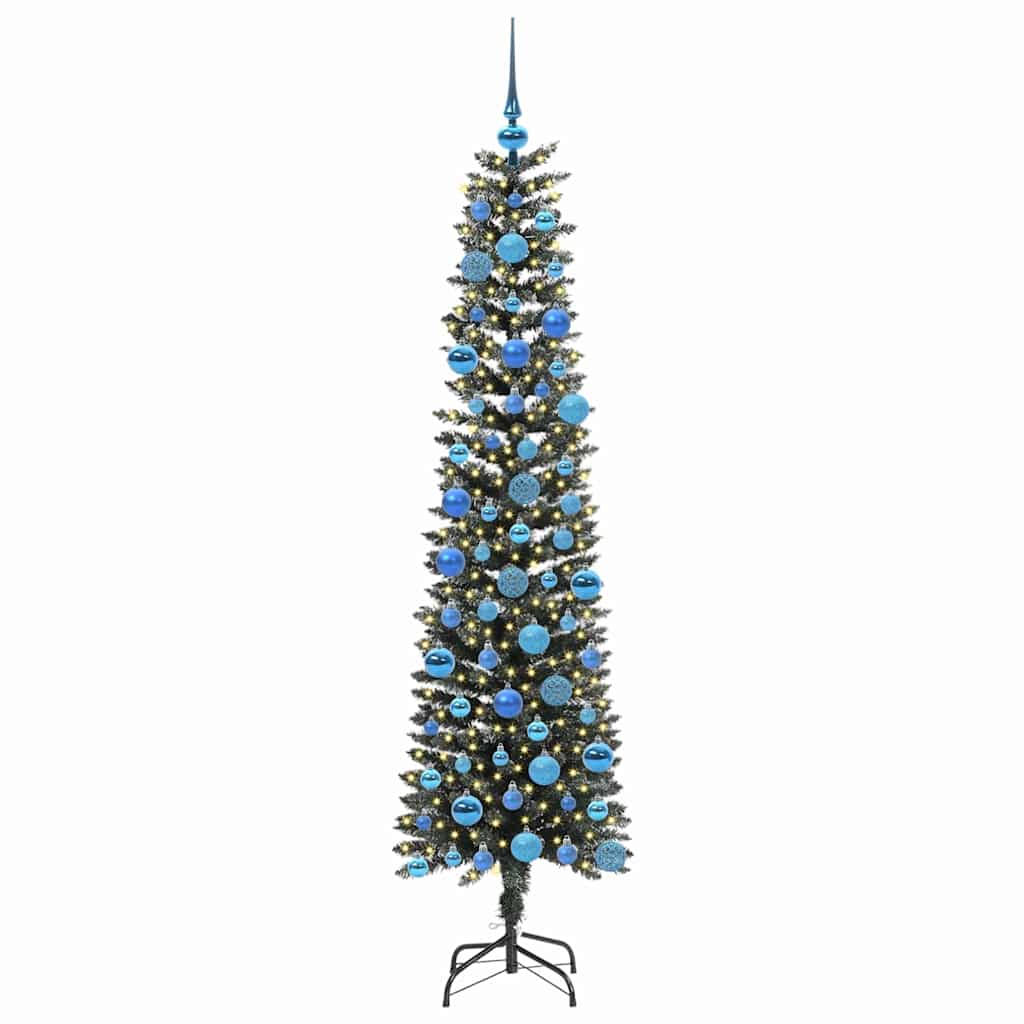 vidaXL Sapin de Noël artificiel avec 300 LED et support vert 180 cm