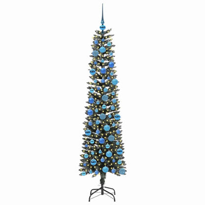 vidaXL Sapin de Noël artificiel avec 300 LED et support vert 180 cm