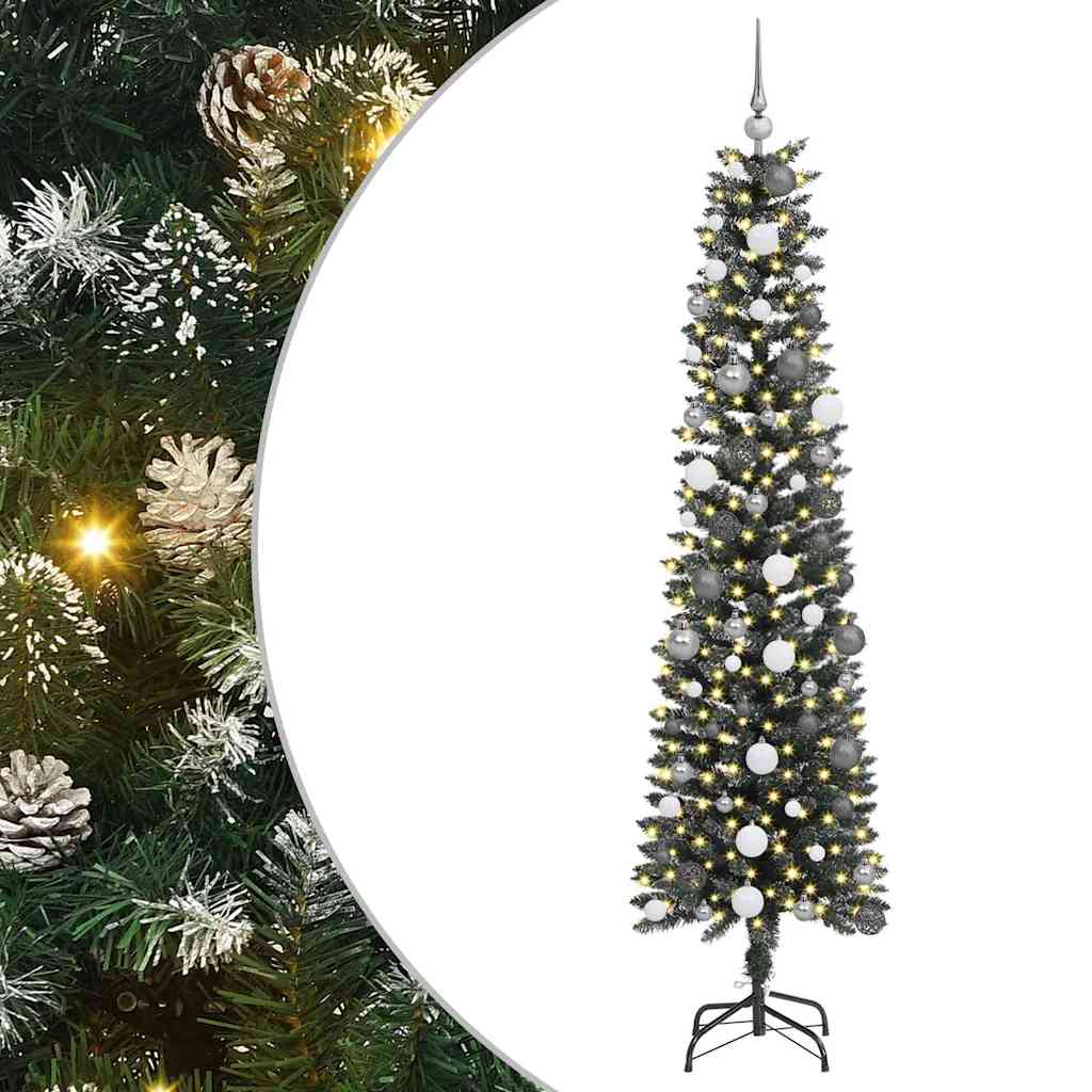vidaXL Künstlicher Weihnachtsbaum mit 300 LEDs mit Ständer Grün 210 cm
