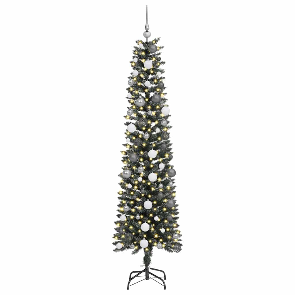 vidaXL Künstlicher Weihnachtsbaum mit 300 LEDs mit Ständer Grün 210 cm