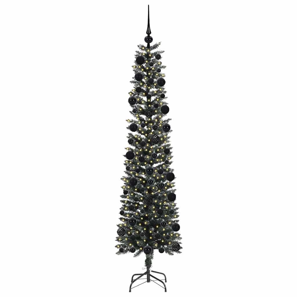 vidaXL Sapin de Noël artificiel avec 300 LED et support Vert 210 cm