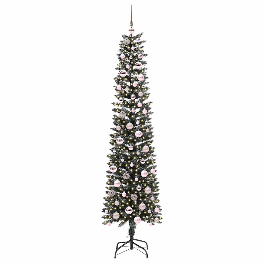 vidaXL Sapin de Noël artificiel avec 300 LED et support Vert 210 cm