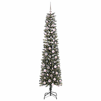 vidaXL Sapin de Noël artificiel avec 300 LED et support Vert 210 cm