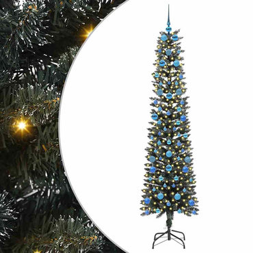 vidaXL Sapin de Noël artificiel avec 300 LED et support Vert 210 cm