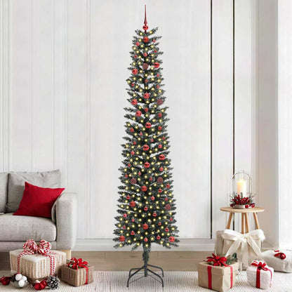 vidaXL Sapin de Noël artificiel avec 300 LED et support Vert 240 cm
