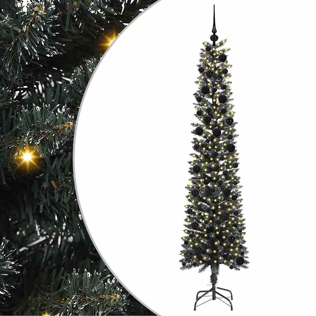 vidaXL Sapin de Noël artificiel avec 300 LED et support Vert 240 cm