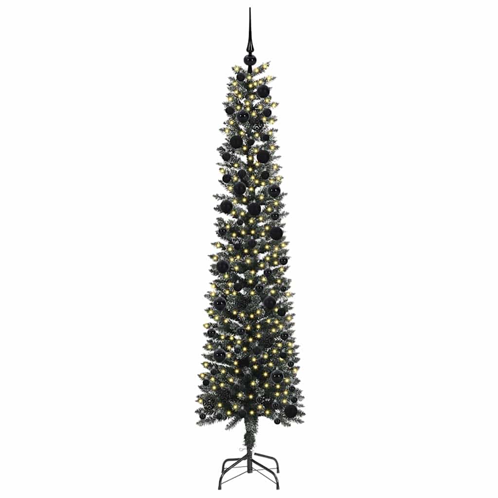 vidaXL Sapin de Noël artificiel avec 300 LED et support Vert 240 cm