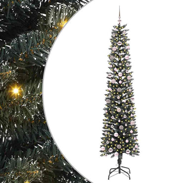vidaXL Sapin de Noël artificiel avec 300 LED et support Vert 240 cm