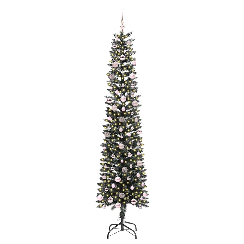 Künstlicher Weihnachtsbaum mit 300 LEDs mit Ständer Grün 240 cm