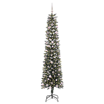 Künstlicher Weihnachtsbaum mit 300 LEDs mit Ständer Grün 240 cm