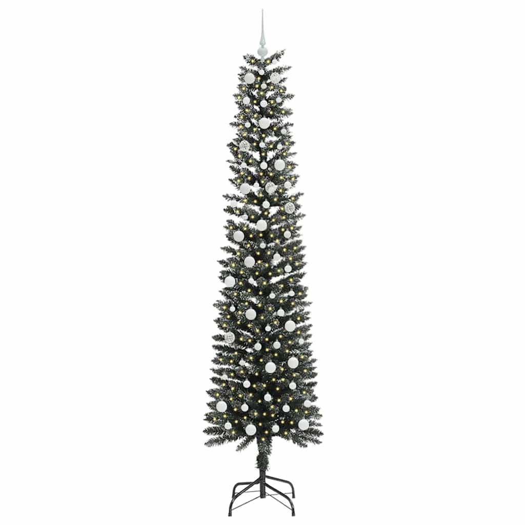 Künstlicher Weihnachtsbaum mit 300 LEDs mit Ständer Grün 240 cm