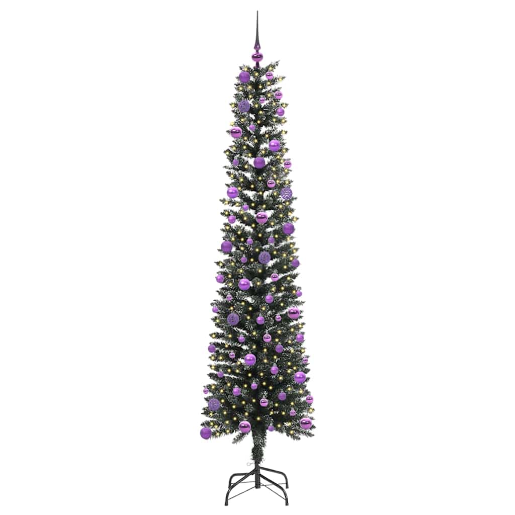 Künstlicher Weihnachtsbaum mit 300 LEDs mit Ständer Grün 240 cm