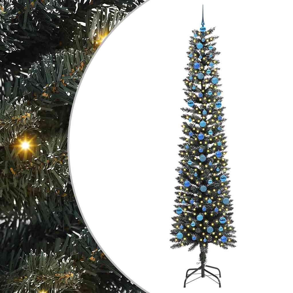 Künstlicher Weihnachtsbaum mit 300 LEDs mit Ständer Grün 240 cm