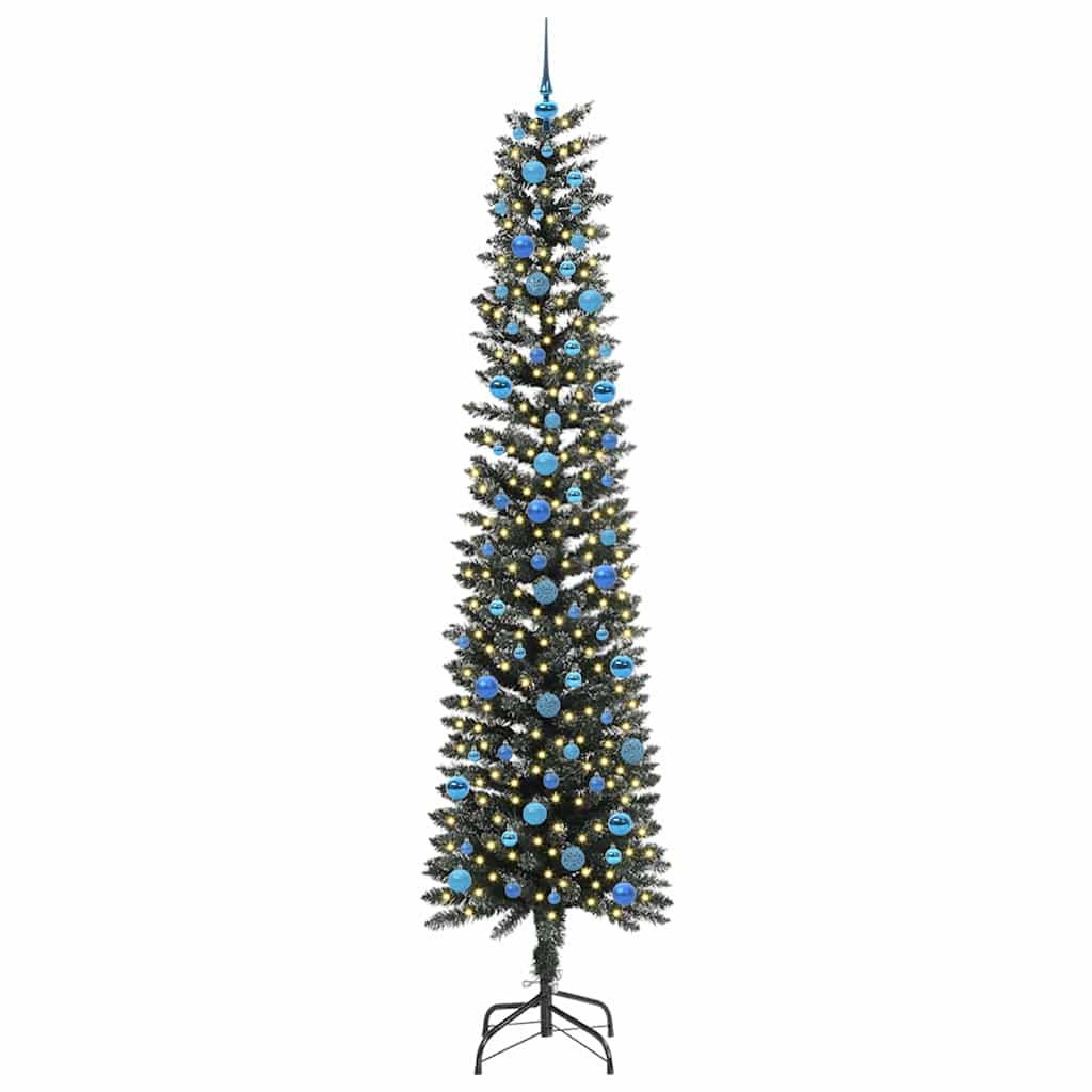 Künstlicher Weihnachtsbaum mit 300 LEDs mit Ständer Grün 240 cm