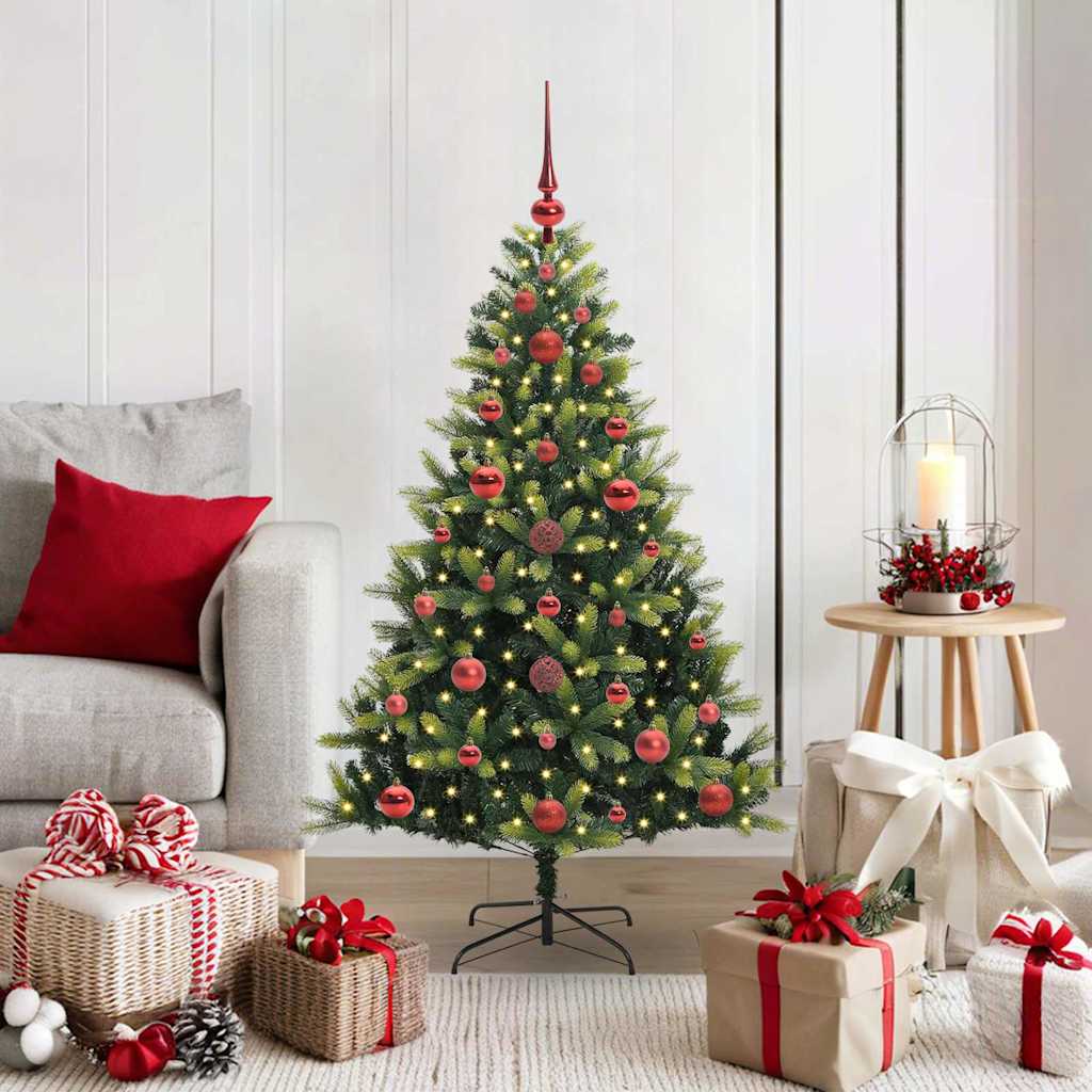 vidaXL Sapin de Noël artificiel pré-éclairé 150 LED Vert 120 cm