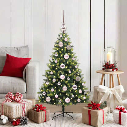 vidaXL Sapin de Noël artificiel effet givré 150 LED Vert 120 cm