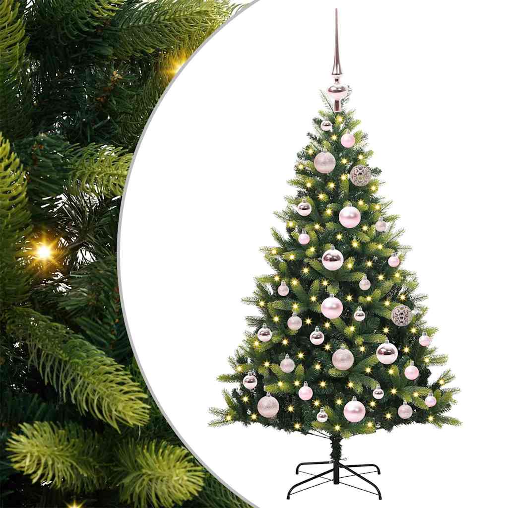 vidaXL Sapin de Noël artificiel effet givré 150 LED Vert 120 cm