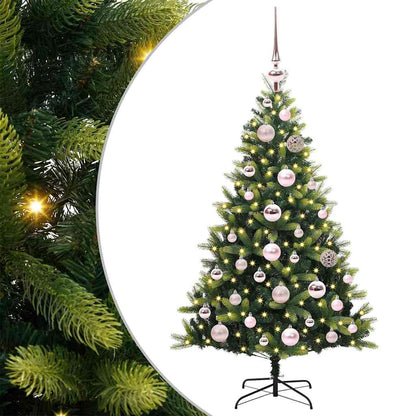 vidaXL Sapin de Noël artificiel effet givré 150 LED Vert 120 cm