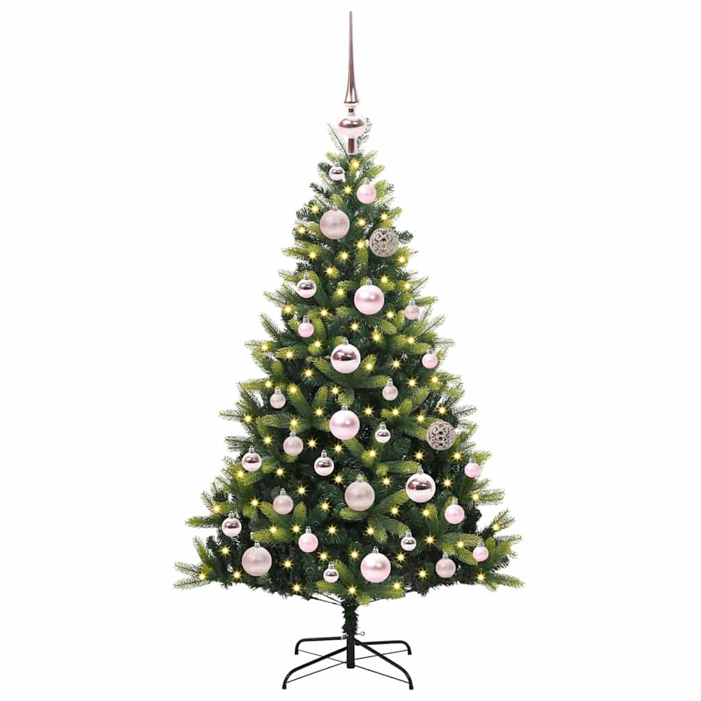 vidaXL Sapin de Noël artificiel effet givré 150 LED Vert 120 cm