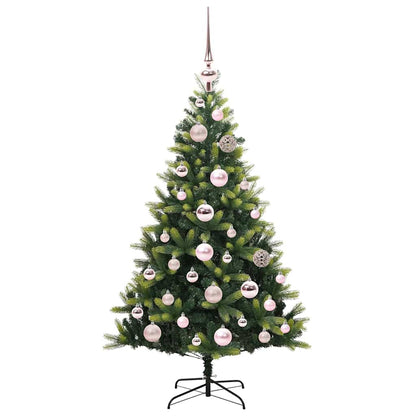 vidaXL Sapin de Noël artificiel effet givré 150 LED Vert 120 cm